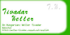 tivadar weller business card